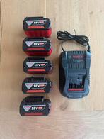 Batteries Bosch 18 V 5 Ah + chargeur neufs, Bricolage & Construction, Enlèvement ou Envoi, Neuf