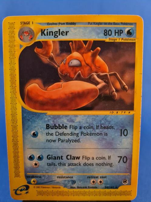 Kingler 50/165 - Expedition Base Set, Hobby en Vrije tijd, Verzamelkaartspellen | Pokémon, Gebruikt, Verzenden