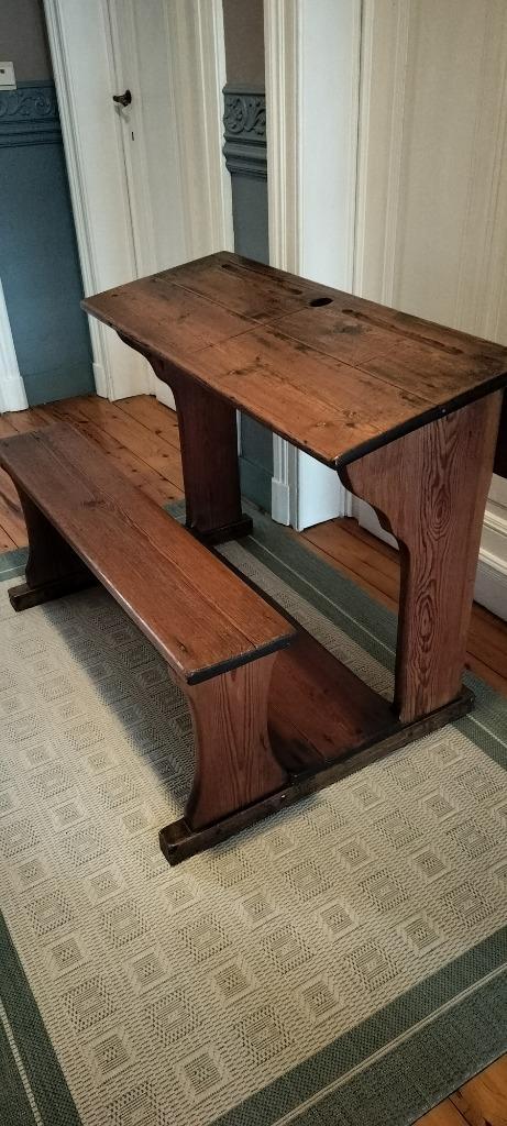 Schoolbank, Antiek en Kunst, Antiek | Meubels | Stoelen en Sofa's, Ophalen