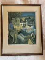 Litho Rob Delange " Het Koppel" ARTIESTENPRINT 1997, Enlèvement