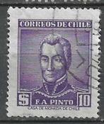 Chili 1958 - Yvert 270 - Generaal Pinto  (ST), Timbres & Monnaies, Timbres | Amérique, Envoi, Affranchi