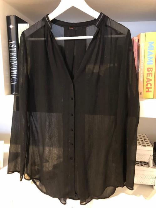 Maje blouse / top/ hemd / gereserveerd, Kleding | Dames, Truien en Vesten, Zo goed als nieuw, Maat 42/44 (L), Zwart, Ophalen of Verzenden