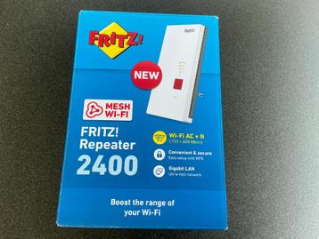 FRITZ Repeater 2400 2400 Mbps wifi versterker als nieuw  lie beschikbaar voor biedingen
