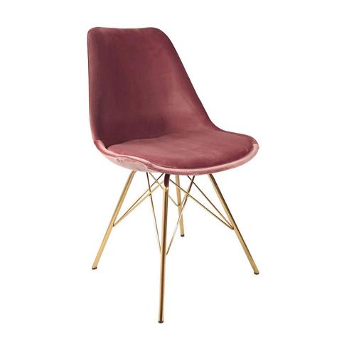 Kick Kuipstoel Velvet Roze 4 stoelen te koop stukprijs EUR40, Huis en Inrichting, Stoelen, Nieuw, Vier, Overige materialen, Overige kleuren
