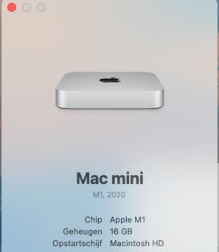 Mac mini M1 2020 16 gb /512 GB, Computers en Software, Apple Desktops, Gebruikt, Mac Mini, HDD en SSD, 16 GB, Ophalen