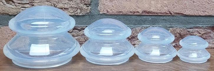 Siliconen Cupping Jars - Transparant - Uitstekende staat €12, Sport en Fitness, Massageproducten, Zo goed als nieuw, Overige typen