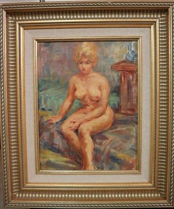 Portret van een naakte vrouw beschikbaar voor biedingen