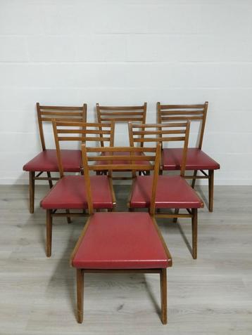 Set van 6 vintage stoelen | opknappers  beschikbaar voor biedingen