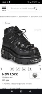 Chaussures marque New Rock, Bottes, New Rock, Porté, Noir