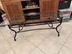 Table basse en fer forgé + miroir, Ophalen, Zo goed als nieuw, Metaal