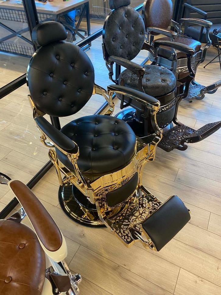 Barbierstoel Retro Luxe gold kappersgroothandel barberstoel, Huis en Inrichting, Woonaccessoires | Overige, Nieuw, Ophalen of Verzenden