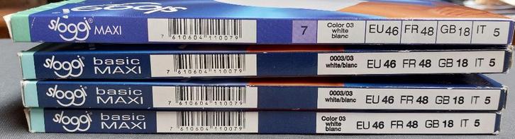 Nieuw - 4 witte onderbroeken - Sloggi - Basic - Maxi - M 46, Kleding | Dames, Ondergoed en Lingerie, Slip, Wit, Ophalen of Verzenden