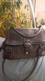 Beau sac" YVES RENARD " cuir noir grainé en excellent état., Enlèvement ou Envoi, Comme neuf, Noir, Cuir