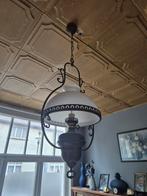 Lustre vintage + 2 appliques, Ophalen, Gebruikt, Glas