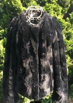 Vintage faux fur zwart maat M/L merk Vero Moda, Maat 38/40 (M), Vero Moda, Zwart, Ophalen of Verzenden