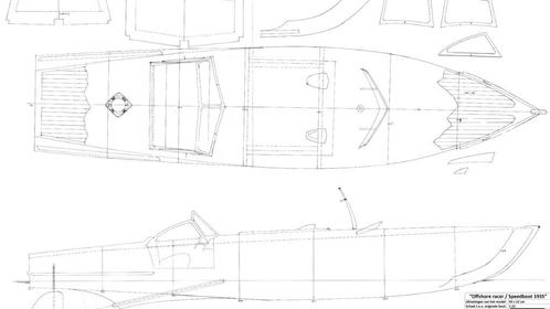 Bouwplan van een offshore racer / speedboot, Hobby en Vrije tijd, Modelbouw | Boten en Schepen, Nieuw, Verzenden