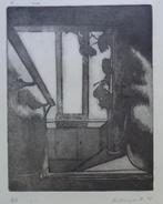 ALAIN BILTEREYST / BINNENZICHT / ZW-W ETS / 48x32cm / SIG 79, Antiek en Kunst, Kunst | Litho's en Zeefdrukken, Ophalen of Verzenden