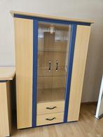 Complete woonkamermeubelset - licht hout en blauw - goede st, Ophalen