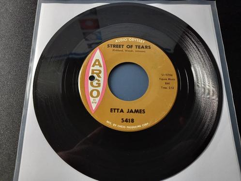 Etta James ‎– Street Of Tears " Popcorn ", Cd's en Dvd's, Vinyl Singles, Gebruikt, Single, R&B en Soul, 7 inch, Ophalen of Verzenden
