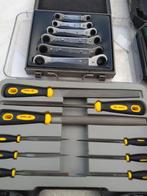 Ringsleutels + vijlsets, Doe-het-zelf en Bouw, Gereedschap | Handgereedschap, Ophalen, Zo goed als nieuw