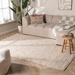 Wollen tapijt 160 x 230 cm wit beige, Enlèvement, Utilisé