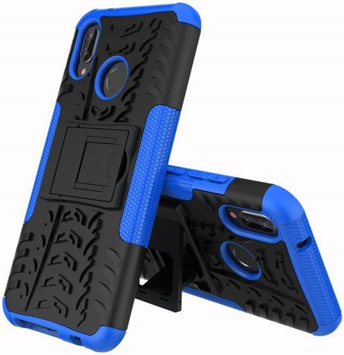 Huawei P20 Lite Robuust Hybride Hoesje Blauw, Telecommunicatie, Mobiele telefoons | Hoesjes en Screenprotectors | Samsung, Nieuw