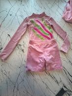 Turnsetje rose velours. 3-4 jaar, Sport en Fitness, Turnen, Verzenden, Kindermaat 122 t/m 140, Zo goed als nieuw, Roze