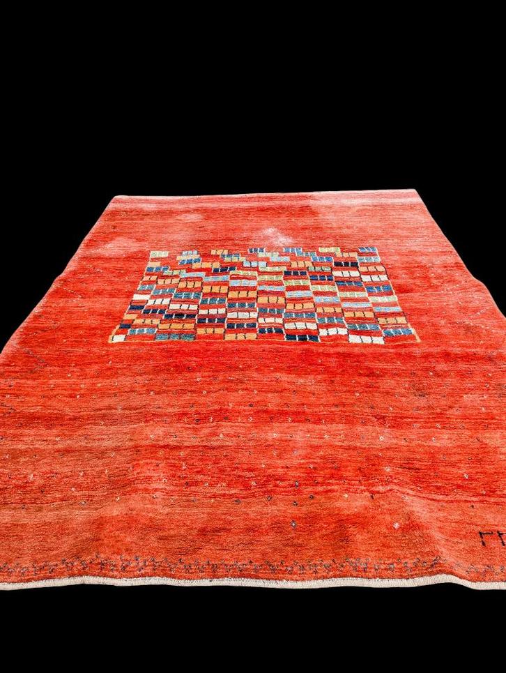 Groot Perzisch Gabbeh-vloerkleed — midden eeuw/modern design, Huis en Inrichting, Stoffering | Tapijten en Vloerkleden, Gebruikt