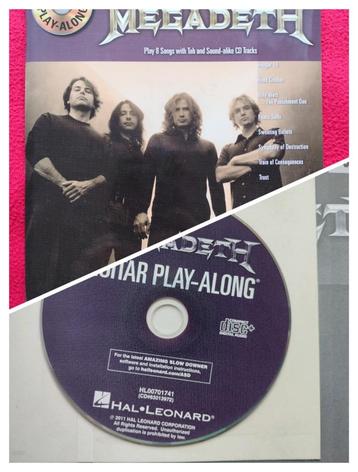 ⚡ Megadeth play along book with CD vol 129 Tab and CD beschikbaar voor biedingen