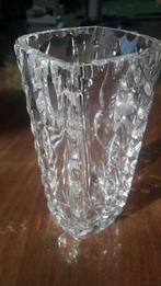 Beau vase en verre en forme de diamant (15 cm), Utilisé, Moins de 50 cm, Autres couleurs, Enlèvement ou Envoi