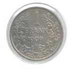 12888 * LÉOPOLD II * 1 franc 1909 Flamand * PR/FDC, Timbres & Monnaies, Monnaies | Belgique, Envoi, Argent