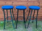 3 industriële barstoelen, Ophalen, Gebruikt