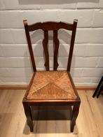 Eiken antieke stoel met rieten zitting, Antiek en Kunst, Ophalen