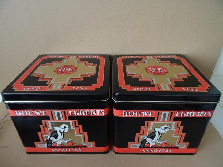 Vintage blik Douwe Egberts anno 1753 Ook los te koop 1980, Verzamelen, Blikken, Gebruikt, Koffie, Douwe Egberts, Ophalen of Verzenden