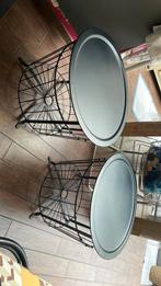 Table salon avec rangement, Gebruikt, Metaal of Aluminium, Rond, Ophalen
