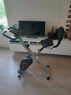 Opplooibare home trainer, met computertje en hartslagmeter., Ophalen, Gebruikt