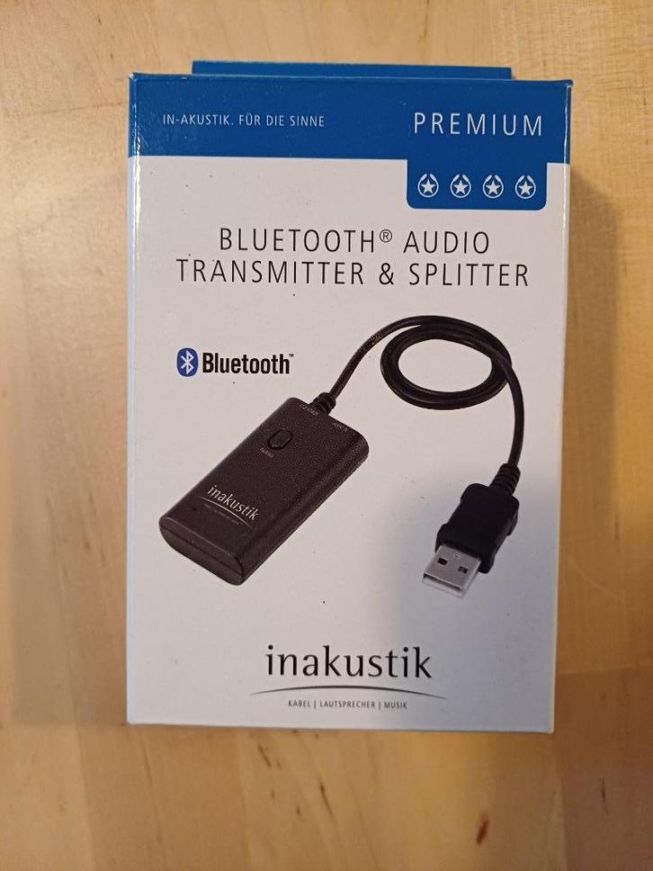 INAKUSTIK Premium Bluetooth-audiozender en -splitter, Audio, Tv en Foto, Hoofdtelefoons, Zo goed als nieuw, Bluetooth, Ophalen of Verzenden