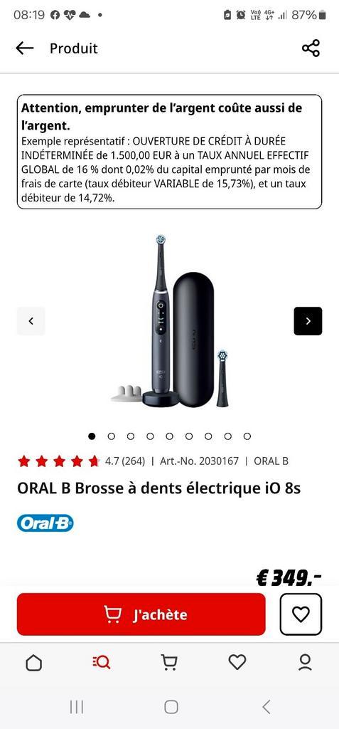 Jamais utilisé "ORAL-B Series 8S Black Onyx" Brosse à dents, Bijoux, Sacs & Beauté, Beauté | Soins de la bouche, Neuf, Brosse à dents