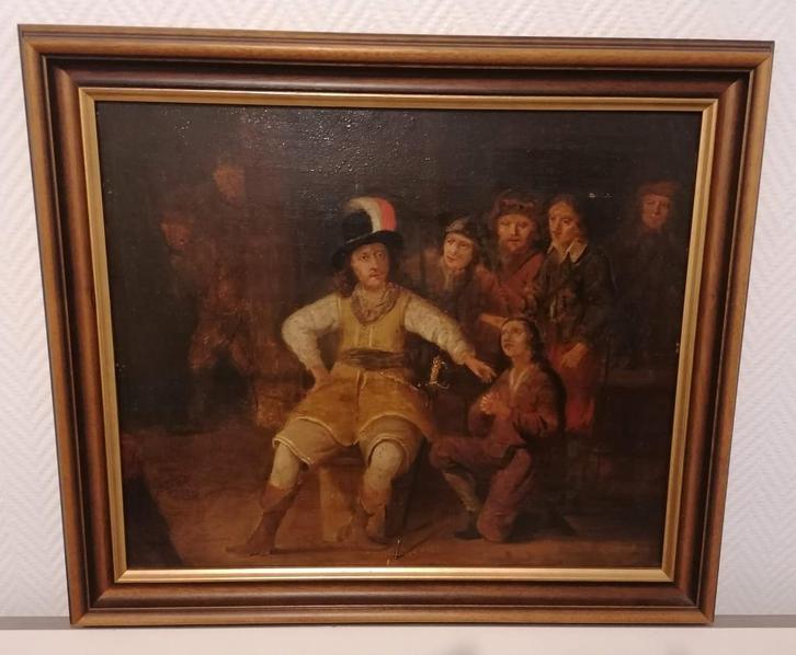 Hollandse/Vlaamse school-17e/18e eeuw- Interieurscène, Antiquités & Art, Art | Peinture | Classique, Enlèvement