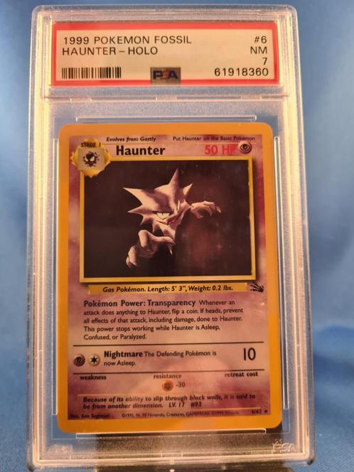 Haunter 6/62 - Fossil (PSA 7), Hobby en Vrije tijd, Verzamelkaartspellen | Pokémon, Zo goed als nieuw, Verzenden