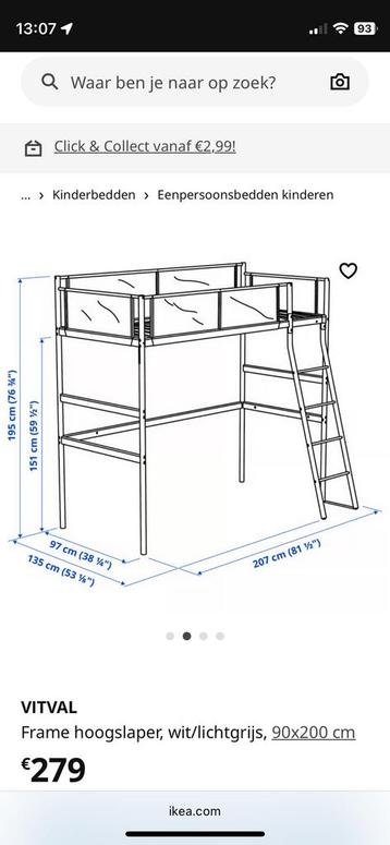 Hoogslaper ikea beschikbaar voor biedingen