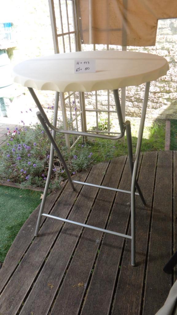partytafel statafel H=113 cm diameter =80 cm, Huis en Inrichting, Tafels | Eettafels, Zo goed als nieuw, Rond, Ophalen of Verzenden