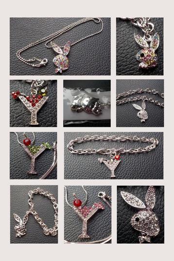 Playboy Bunny / Martini / Hello Kitty - armband of ketting beschikbaar voor biedingen