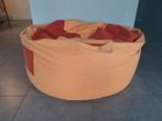 Grand pouf chic en coton résistant., Maison & Meubles, Sièges-poires, Enlèvement, Comme neuf, Pouf