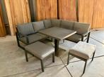 Loungehoek Nayan mini aluminium antraciet incl. 2 footrests, Ophalen, Bank, Loungeset, 7 zitplaatsen