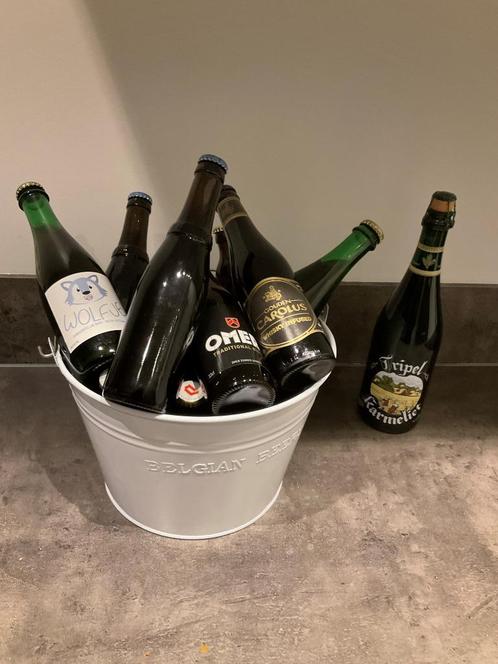 Cadeaumand biermand Belgische bieren (incl 2x Westvleteren ), Verzamelen, Biermerken, Nieuw, Flesje(s), Duvel, Ophalen