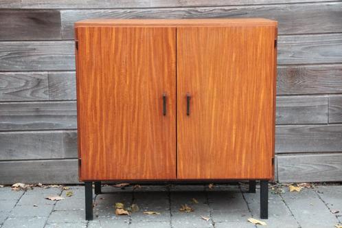 Klein vintage teakhouten designmeubel, circa 1970, Huis en Inrichting, Kasten | Overige, Gebruikt, Ophalen