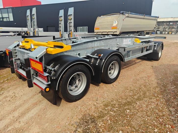Container aanhangwagen dieplader, Zakelijke goederen, Machines en Bouw | Transport, Ophalen