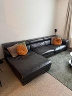 Lederen bruin zwart natuzzi zetel, Huis en Inrichting, Zetels | Complete zithoeken, Ophalen, Gebruikt, Leer