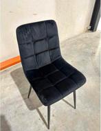 Fluweel zwarte eetkamerstoelen (5), Huis en Inrichting, Stoelen, Ophalen, Zo goed als nieuw, Zwart